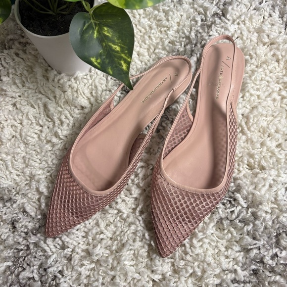 By Anthropologie Mesh Slingback Pointed Toe Flats Size 8 - Picture 5 of 8